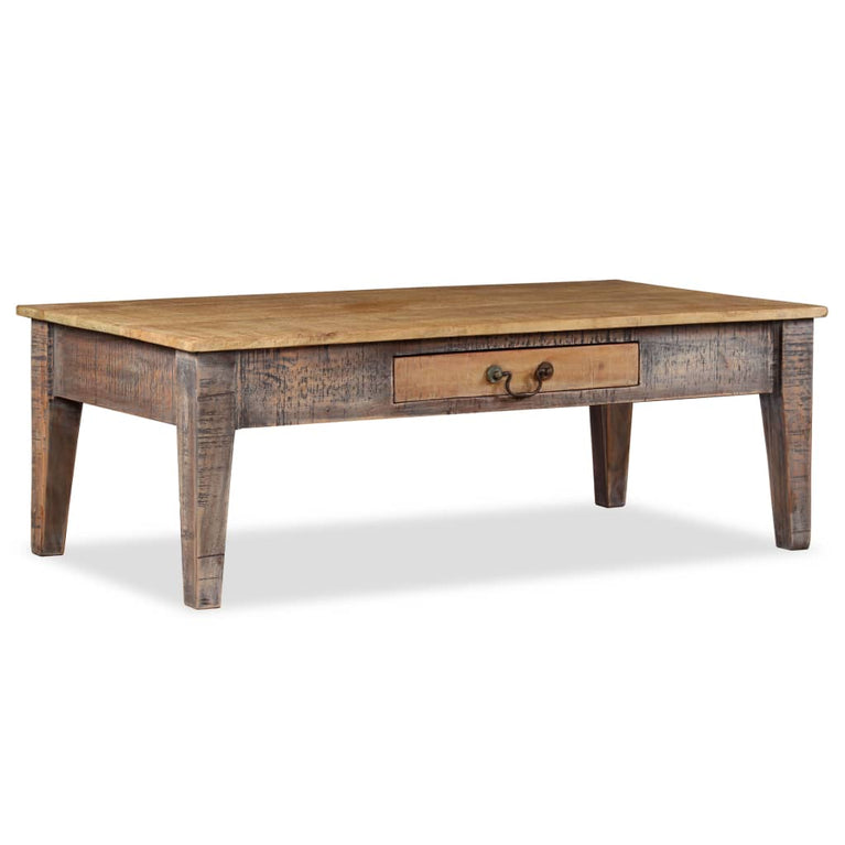 Salontafel vintage stijl 118x60x40 cm massief hout MeubelReus