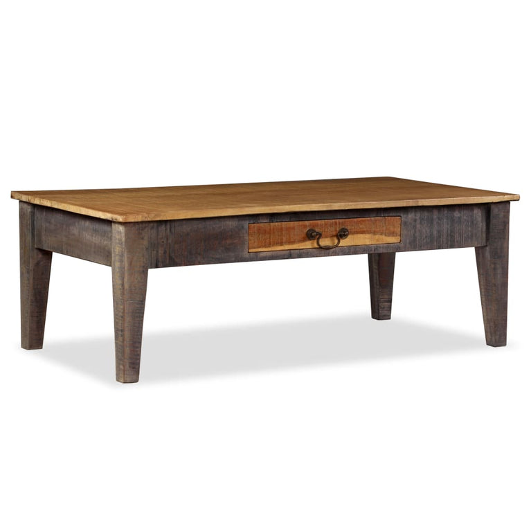 Salontafel vintage stijl 118x60x40 cm massief hout MeubelReus