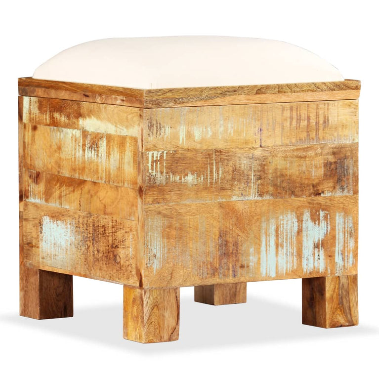 Opbergbankje 40x40x45 cm massief gerecycled hout MeubelReus