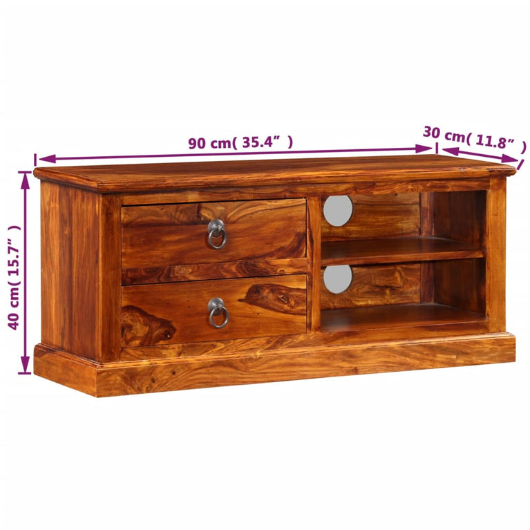 Tv-meubel 90x30x40 cm massief sheeshamhout MeubelReus