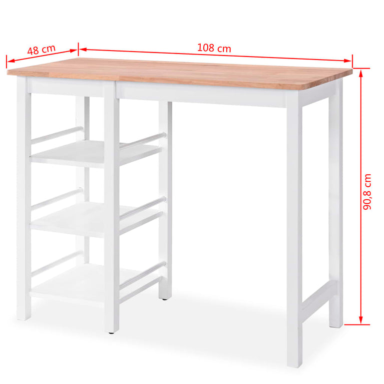 3-delige Barset MDF wit MeubelReus