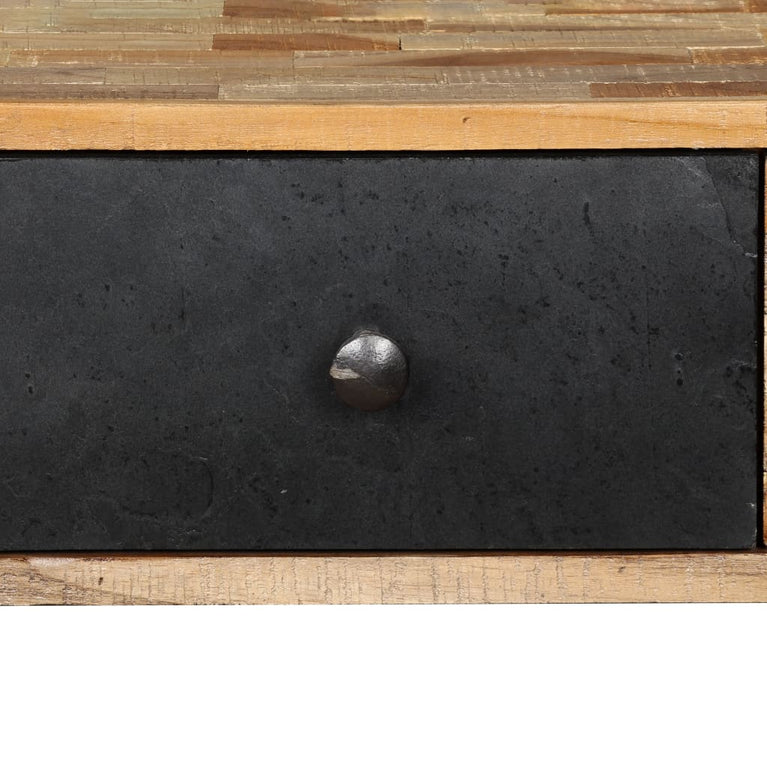 Wandtafel 120x30x76 cm massief gerecycled teakhout MeubelReus