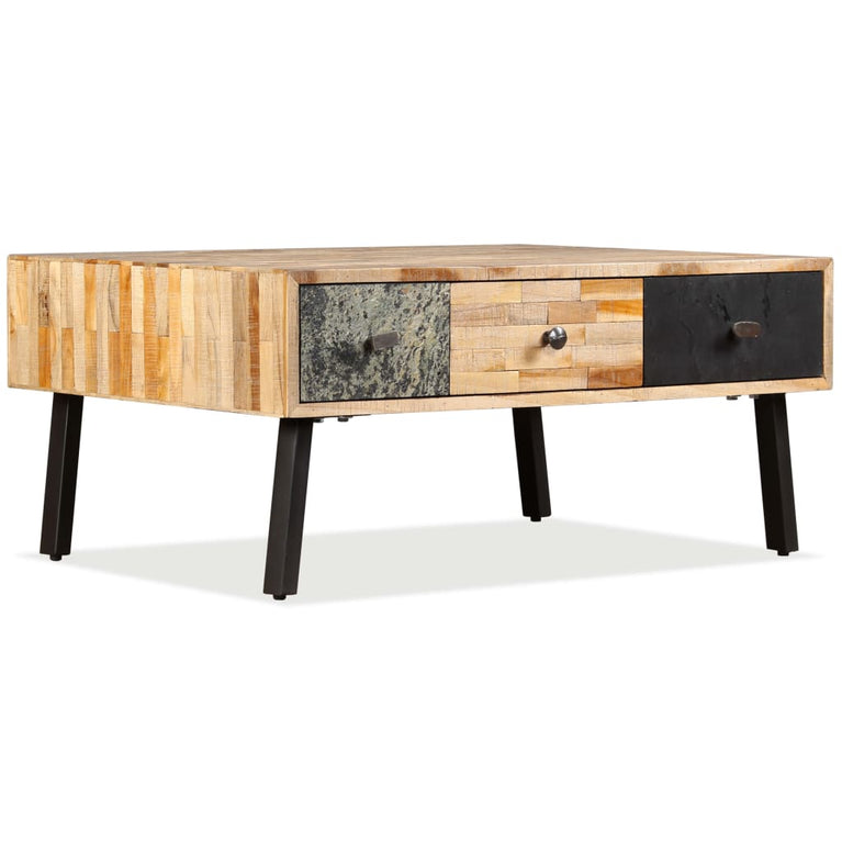 Salontafel 90x65x40 cm massief gerecycled teakhout MeubelReus