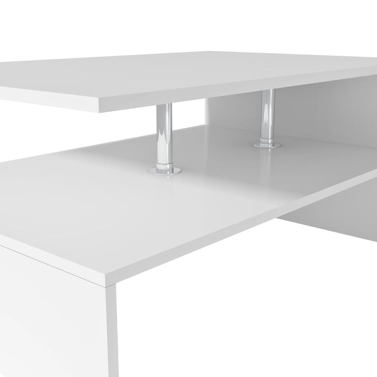 Salontafel 90x59x42 cm spaanplaat wit MeubelReus