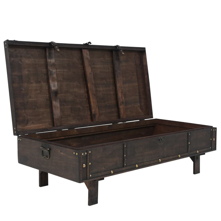 Salontafel vintage stijl 120x55x35 cm massief acaciahout MeubelReus