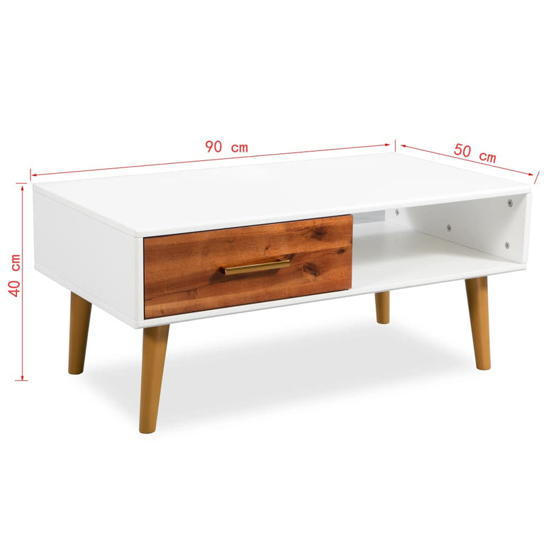Salontafel 90x50x40 cm massief acaciahout MeubelReus