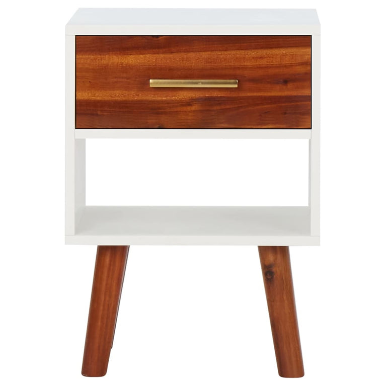 Nachtkastjes 2 st 40x30x57 cm massief acaciahout MeubelReus