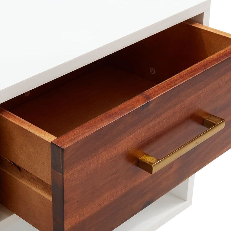 Nachtkastjes 2 st 40x30x57 cm massief acaciahout MeubelReus