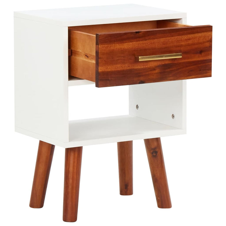 Nachtkastjes 2 st 40x30x57 cm massief acaciahout MeubelReus