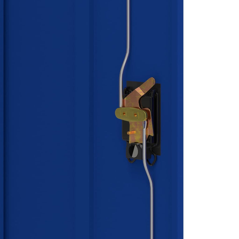 Kantoorkast 90x40x140 cm metaal grijs en blauw MeubelReus