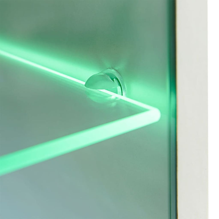 Tv-wandmeubelset met LED-verlichting hoogglans wit 5-delig