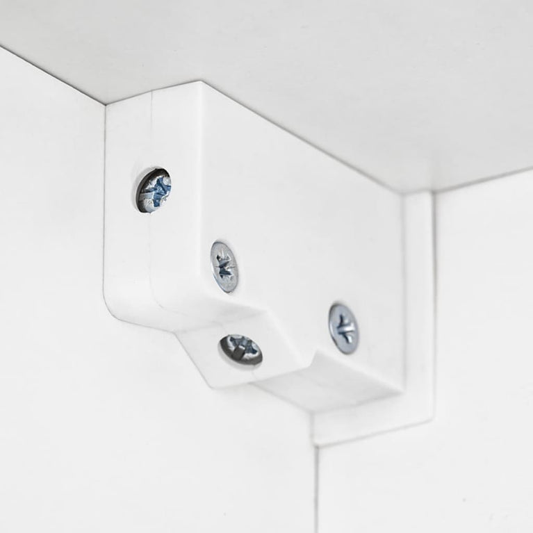 Tv-wandmeubelset met LED-verlichting hoogglans wit 5-delig