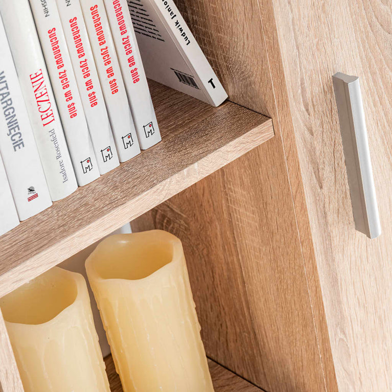 Tv-wandmeubel met LED-verlichting Sonoma eiken MeubelReus