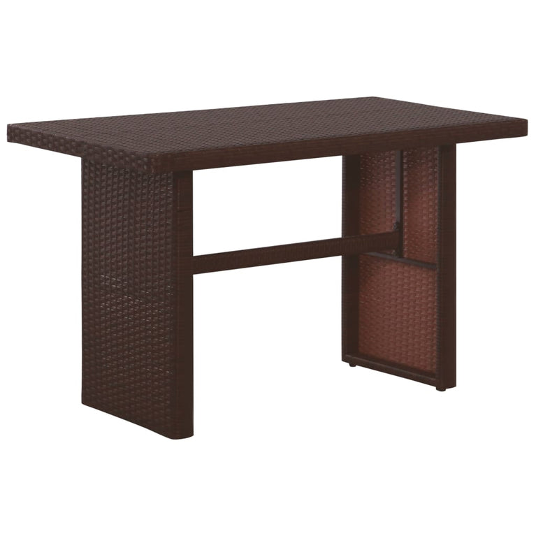 3-delige Bistroset met kussens poly rattan bruin MeubelReus