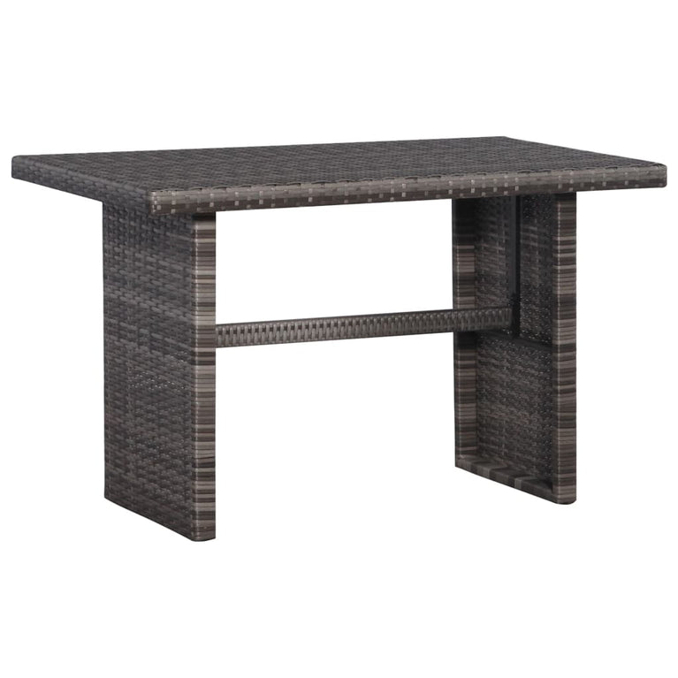 3-delige Bistroset met kussens poly rattan grijs MeubelReus