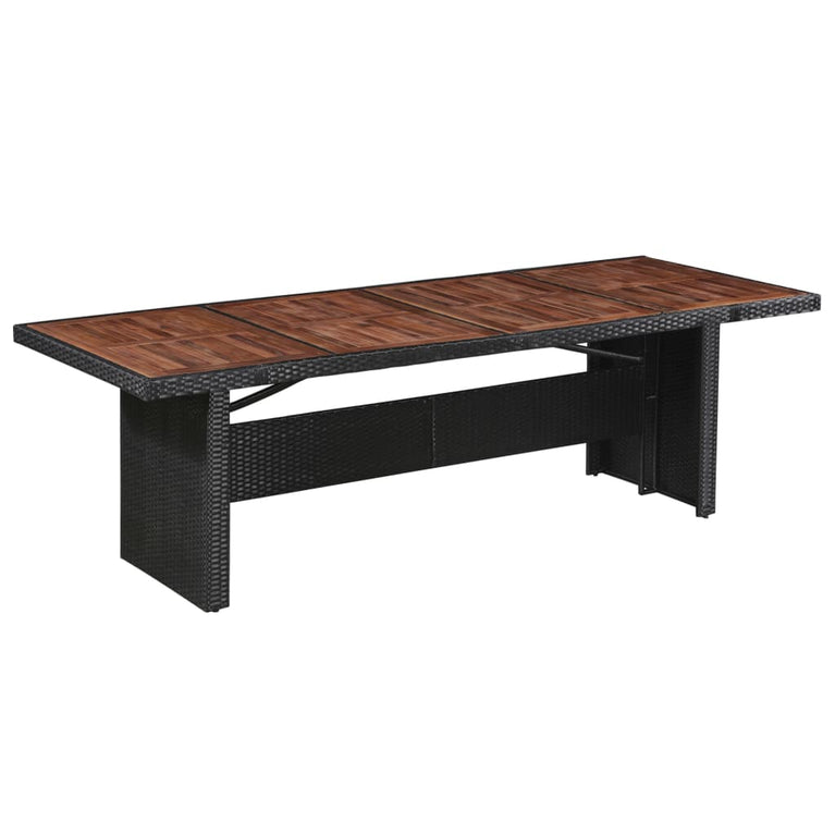 Tuintafel 240x90x74 cm poly rattan en massief acaciahout MeubelReus