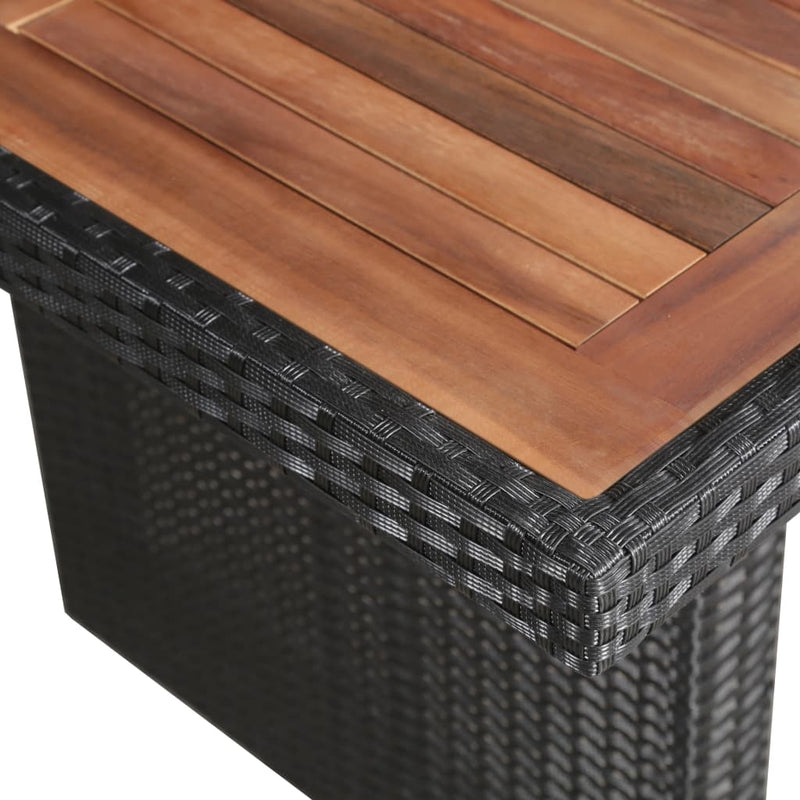 Tuintafel 240x90x74 cm poly rattan en massief acaciahout MeubelReus