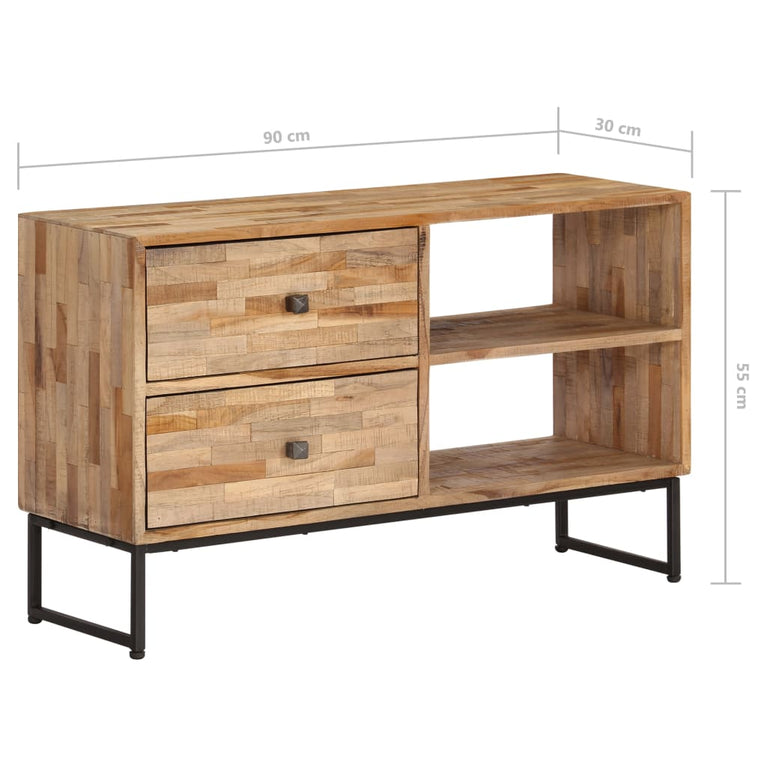 Tv-meubel 90x30x55 cm gerecycled teakhout MeubelReus
