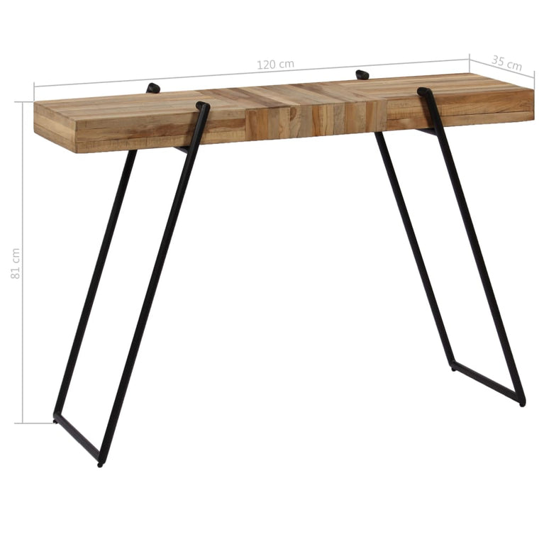 Wandtafel 120x35x81 cm gerecycled teakhout MeubelReus