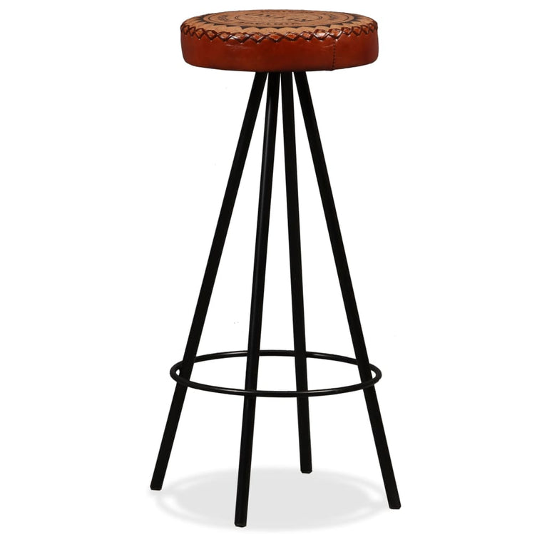 Barset massief gerecycled hout, echt leer en canvas 3-delig MeubelReus