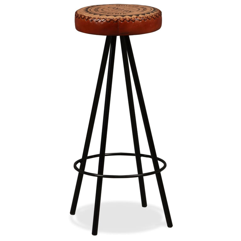 Barset massief gerecycled hout, echt leer en canvas 3-delig MeubelReus