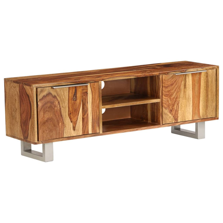 Tv-meubel 118x30x40 cm sheeshamhout met honing afwerking MeubelReus