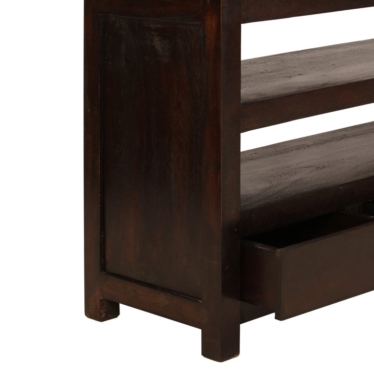 Tv-meubel 90x30x55 cm massief acaciahout donkerbruin MeubelReus