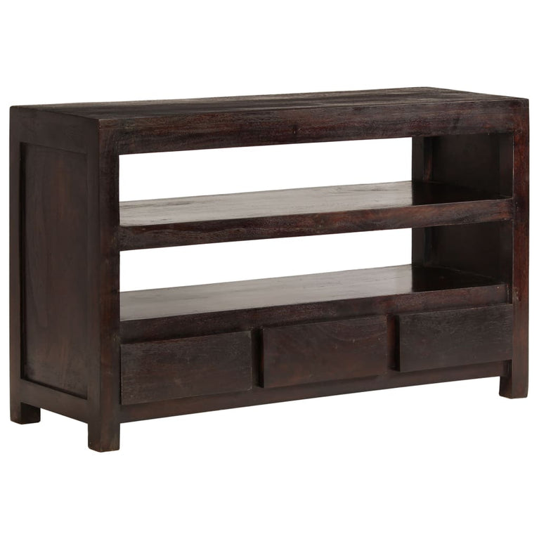 Tv-meubel 90x30x55 cm massief acaciahout donkerbruin MeubelReus