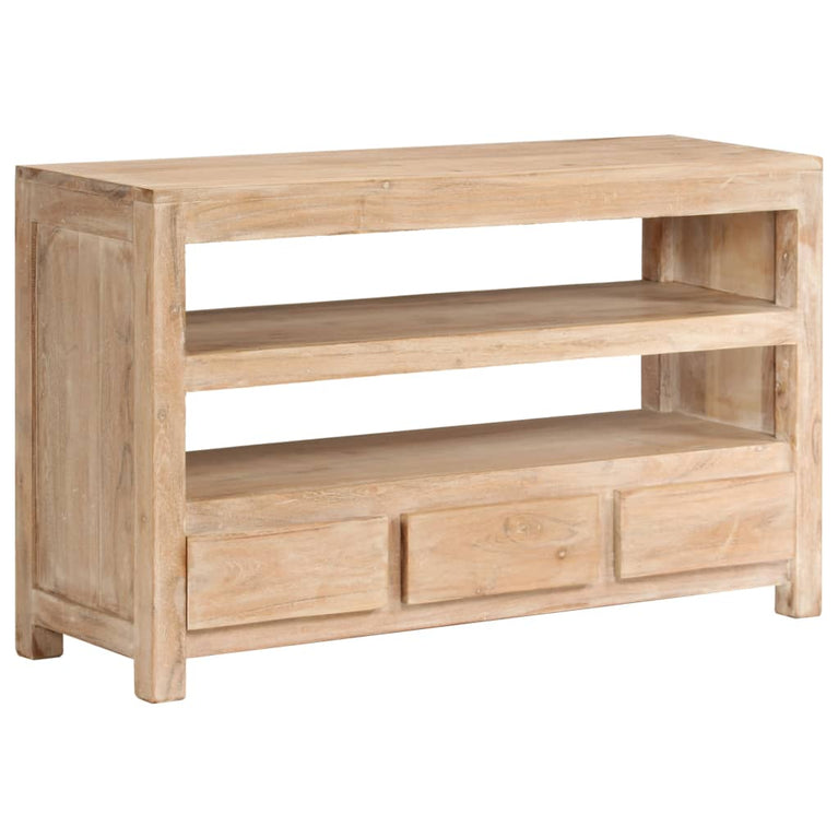 Tv-meubel 90x30x55 cm massief acaciahout lichtbruin MeubelReus