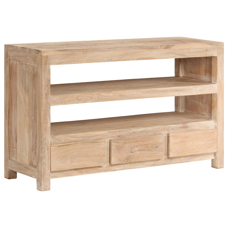 Tv-meubel 90x30x55 cm massief acaciahout lichtbruin MeubelReus