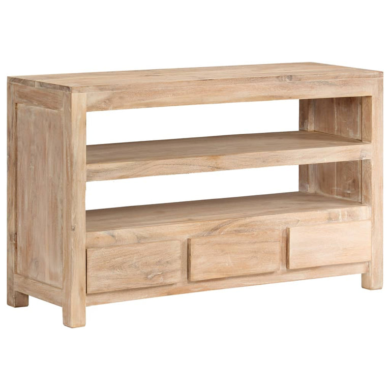 Tv-meubel 90x30x55 cm massief acaciahout lichtbruin MeubelReus