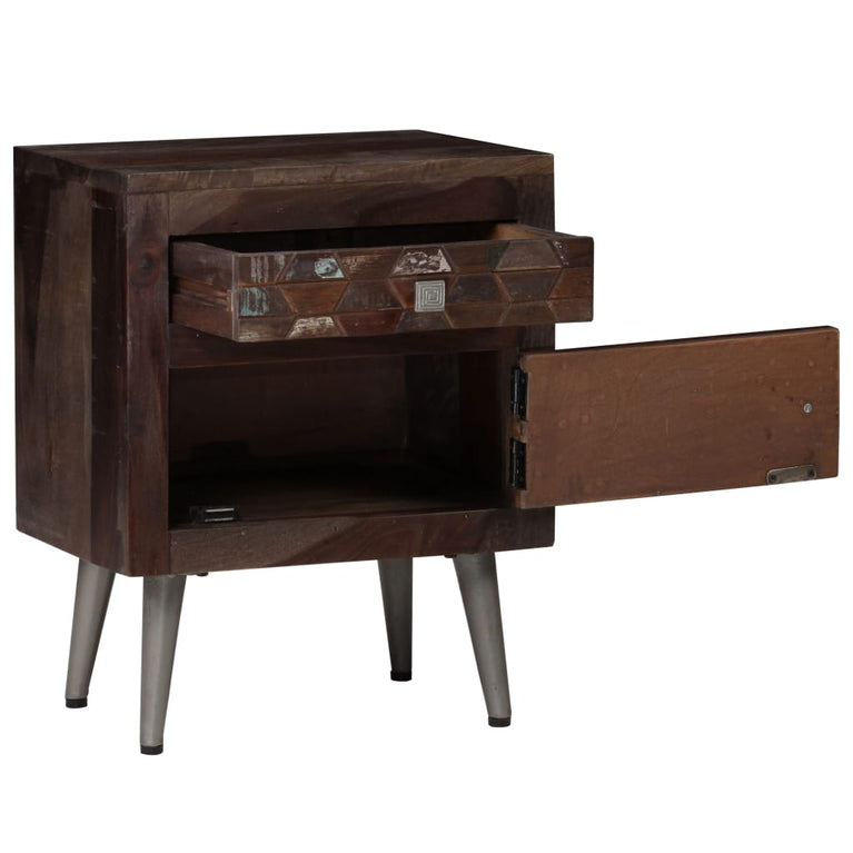 Nachtkastje 40x30x50 cm massief gerecycled hout MeubelReus