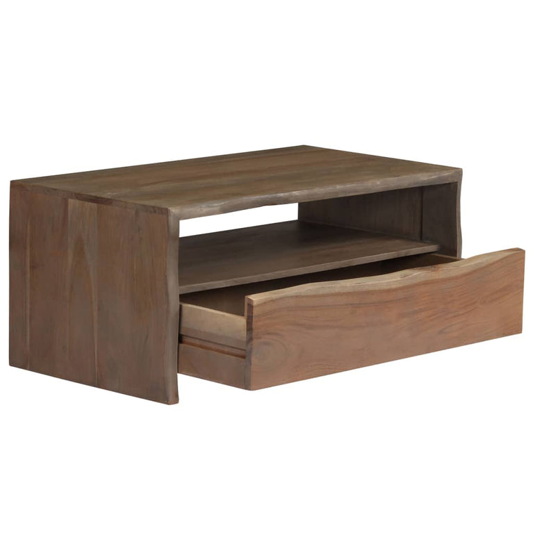 Salontafel met natuurlijke rand 90x50x40 cm acaciahout grijs MeubelReus