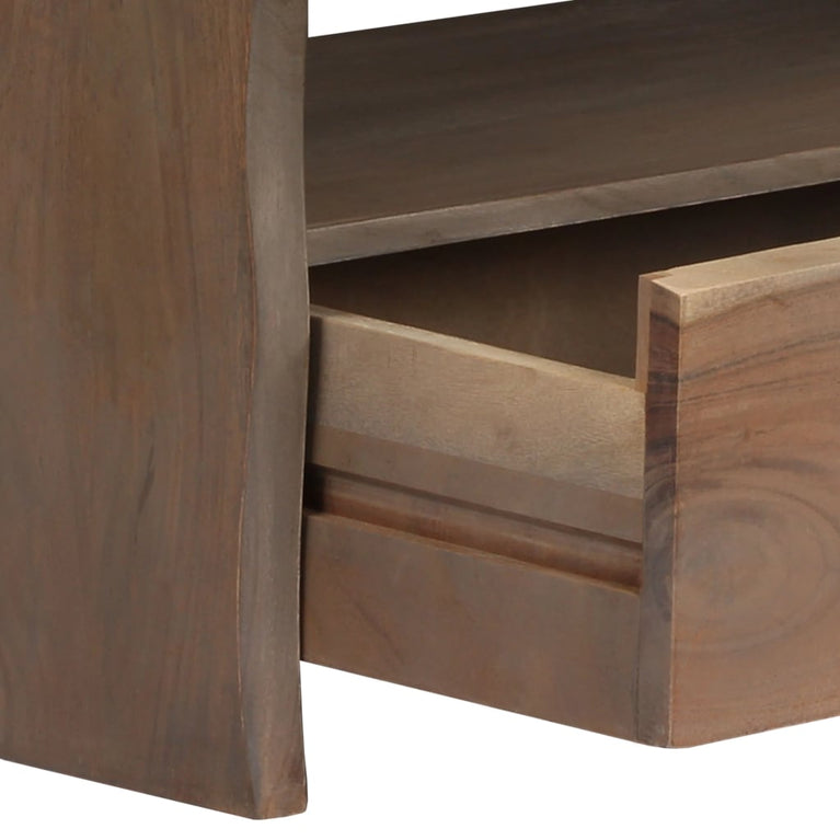 Salontafel met natuurlijke rand 90x50x40 cm acaciahout grijs MeubelReus
