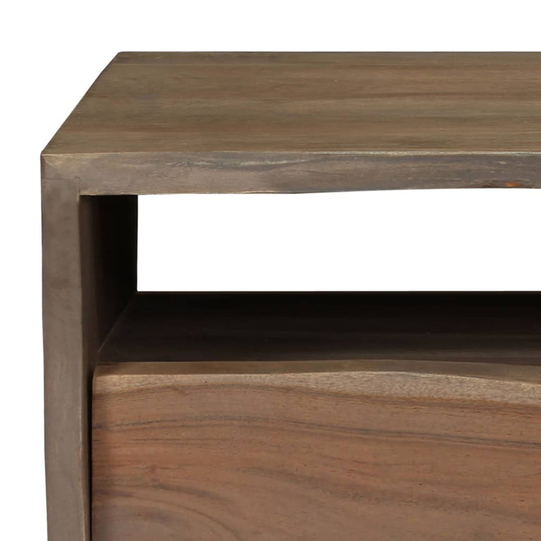 Salontafel met natuurlijke rand 90x50x40 cm acaciahout grijs MeubelReus