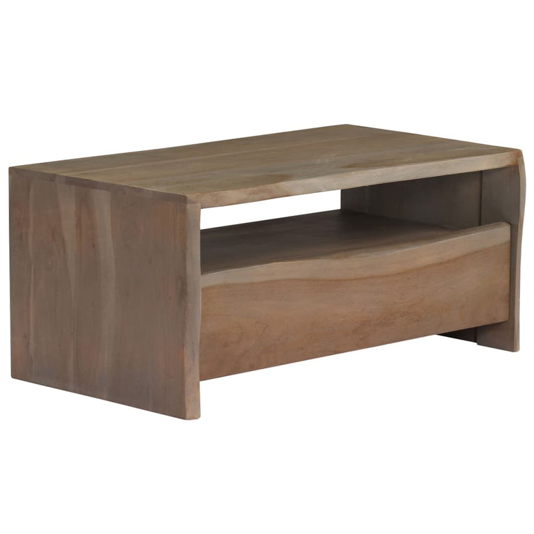 Salontafel met natuurlijke rand 90x50x40 cm acaciahout grijs MeubelReus