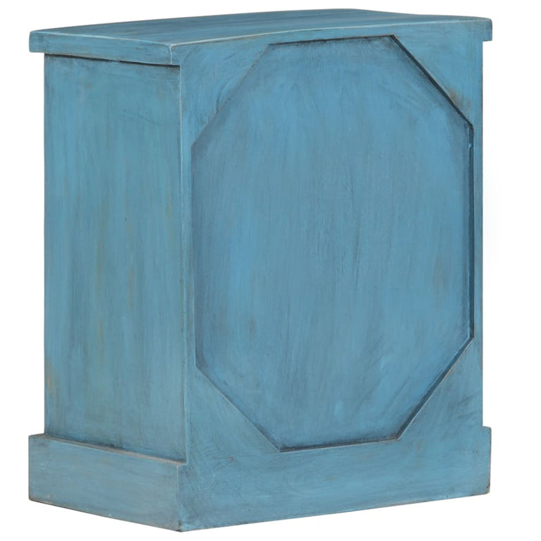 Nachtkastje 40x30x50 cm massief mangohout blauw MeubelReus