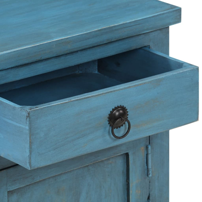 Nachtkastje 40x30x50 cm massief mangohout blauw MeubelReus