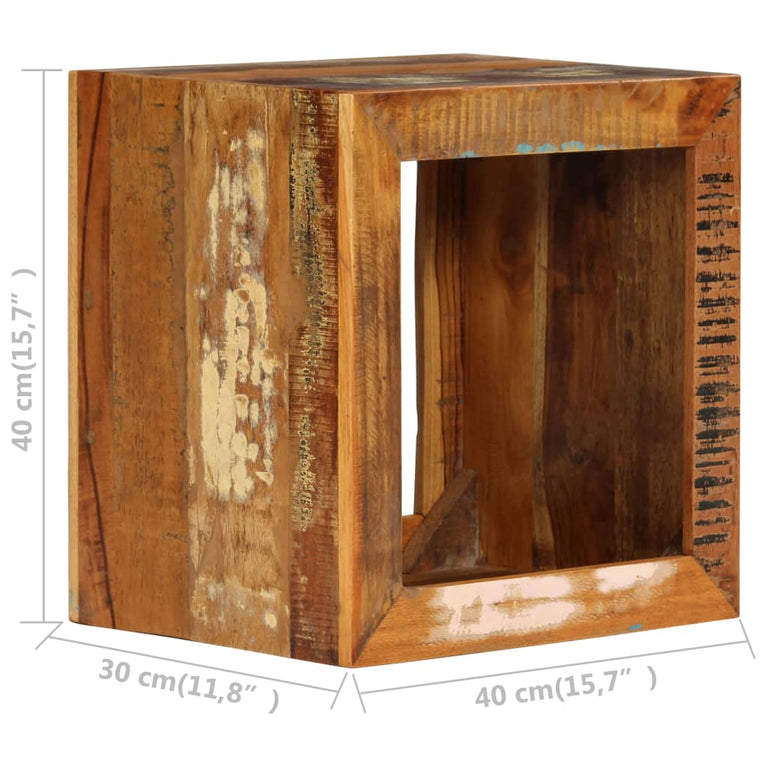 Kruk 40x30x40 cm massief gerecycled hout MeubelReus