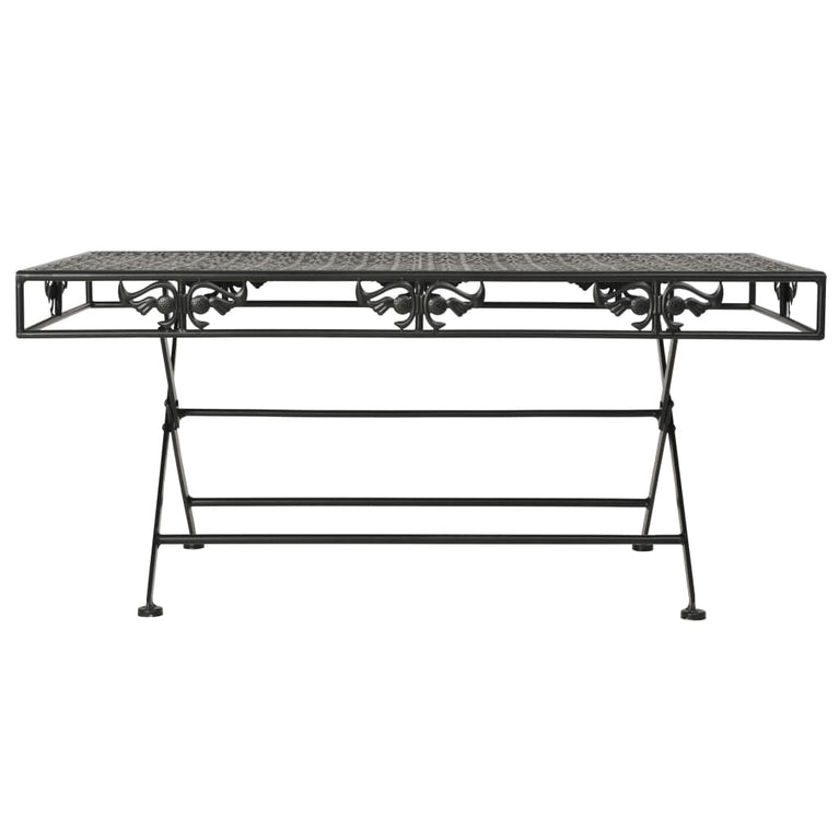 Salontafel vintage stijl inklapbaar 100x50x45 cm metaal zwart MeubelReus