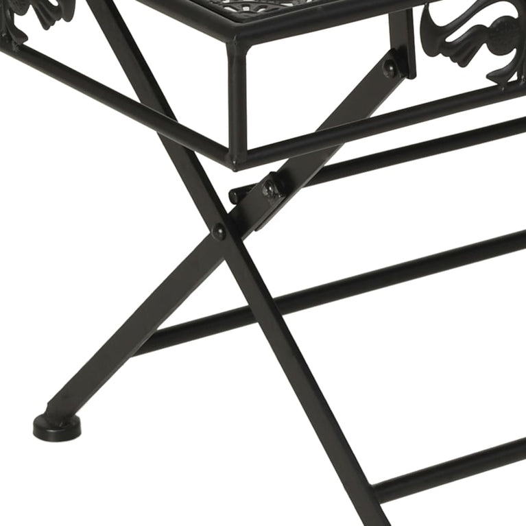 Salontafel vintage stijl inklapbaar 100x50x45 cm metaal zwart MeubelReus