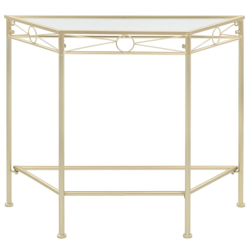 Bijzettafel in vintage stijl 87x34x73 cm metaal goud MeubelReus