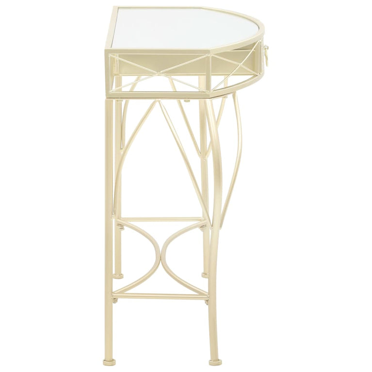 Bijzettafel Franse stijl 82x39x76 cm metaal goudkleurig MeubelReus