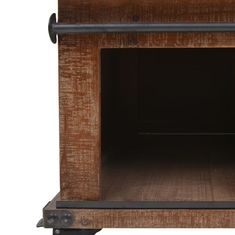 Salontafel 91x51x38 cm massief vurenhout bruin MeubelReus
