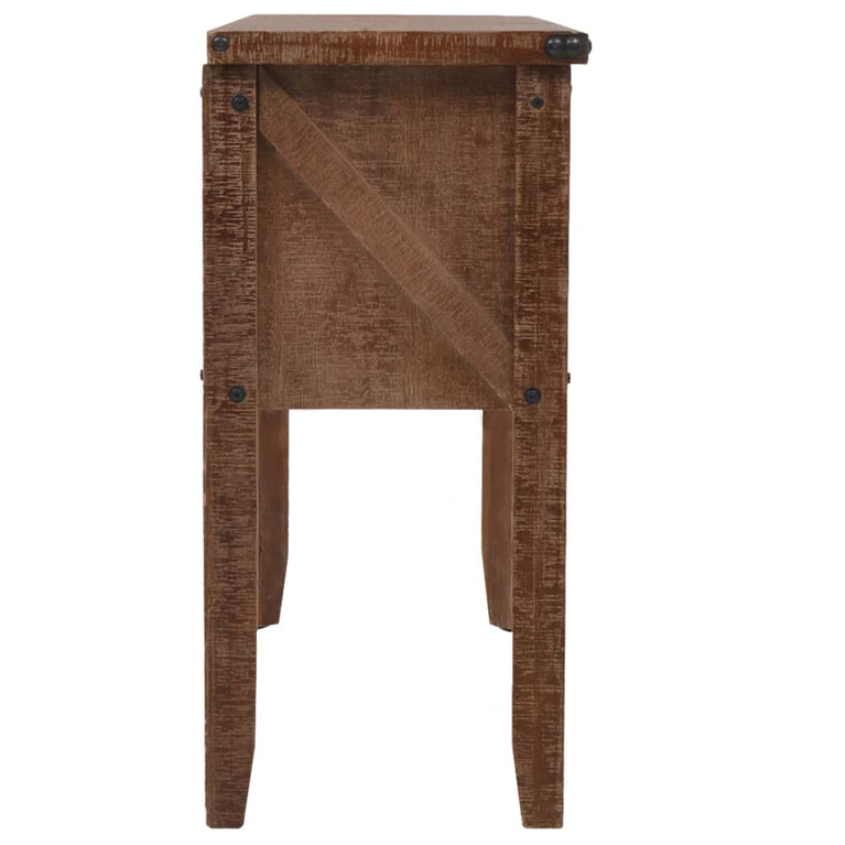 Wandtafel 131x35,5x75 cm massief vurenhout bruin MeubelReus