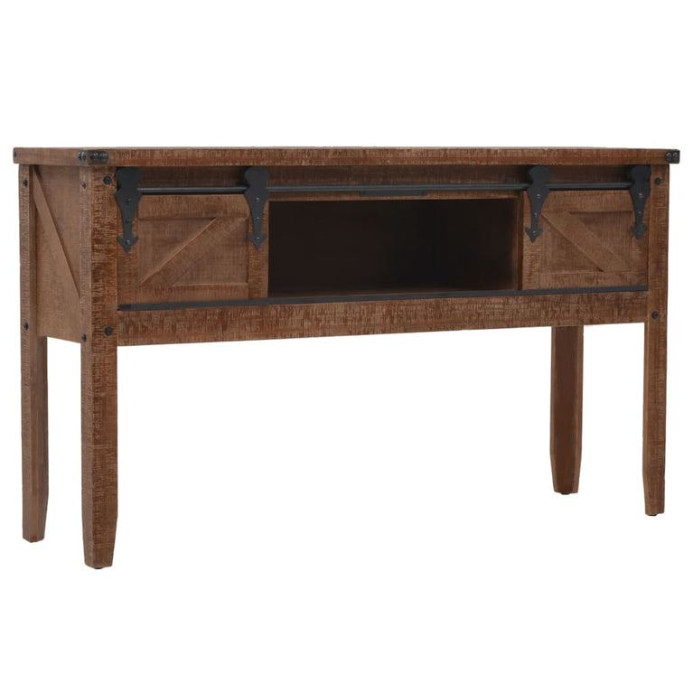Wandtafel 131x35,5x75 cm massief vurenhout bruin MeubelReus