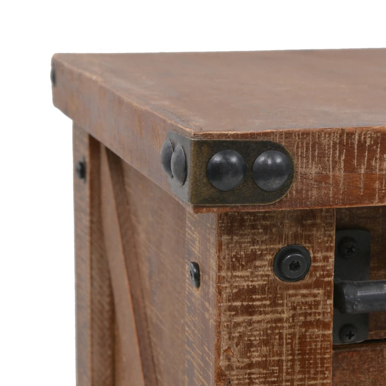Wandtafel 131x35,5x75 cm massief vurenhout bruin MeubelReus