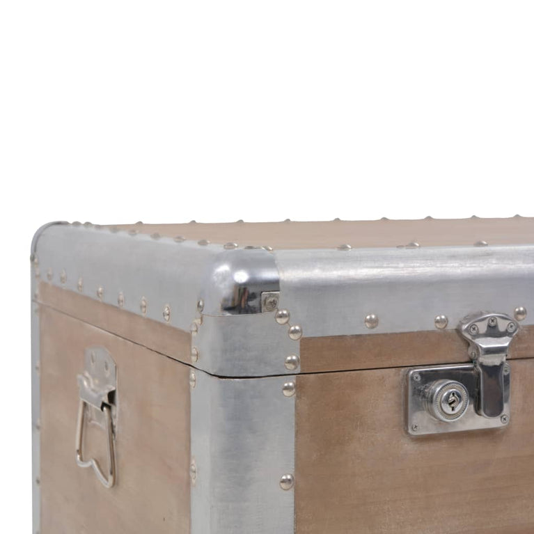 Opbergkist 91x52x40 cm massief vurenhout bruin MeubelReus