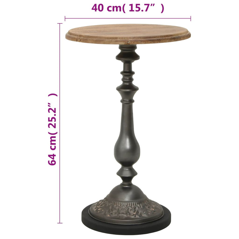 Bijzettafel 40x64 cm massief vurenhout bruin MeubelReus