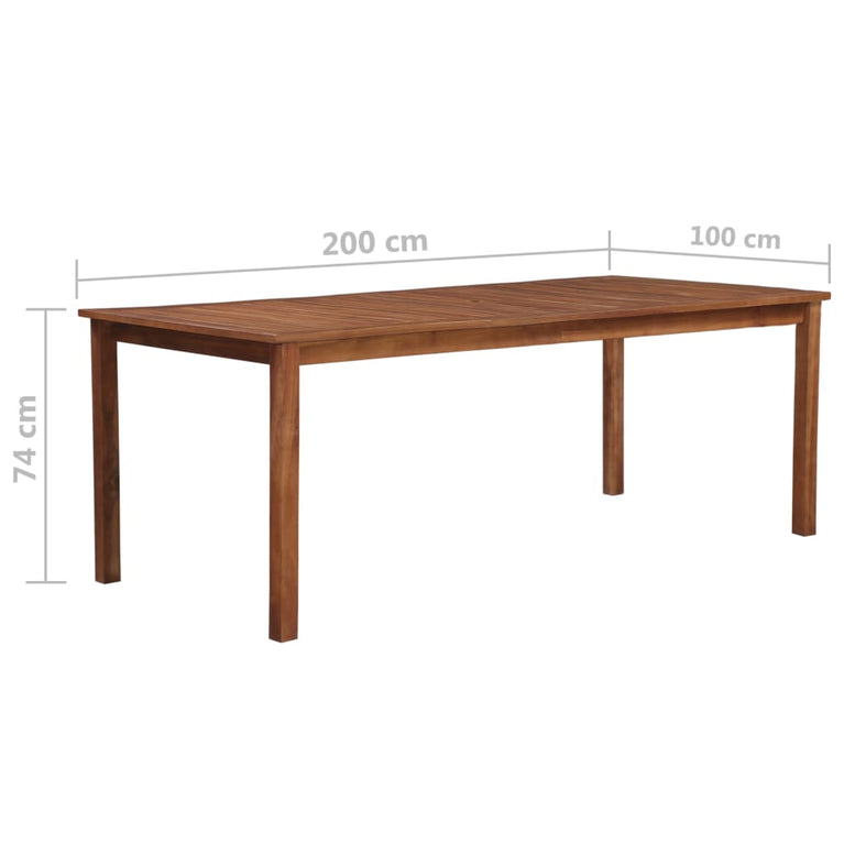 Tuintafel 200x100x74 cm massief acaciahout MeubelReus